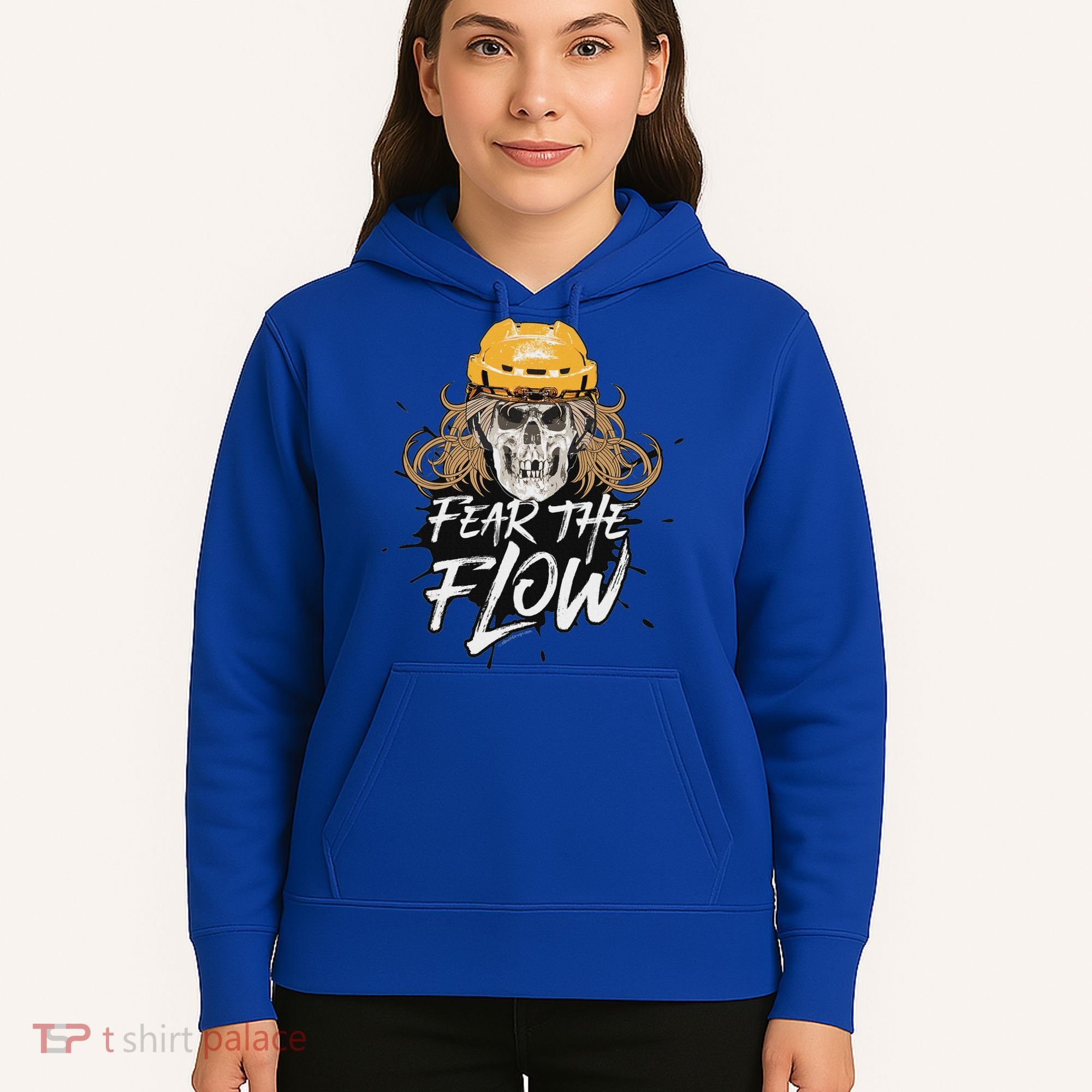 Fear The Flow Funny Hockey Hair Hoodie
