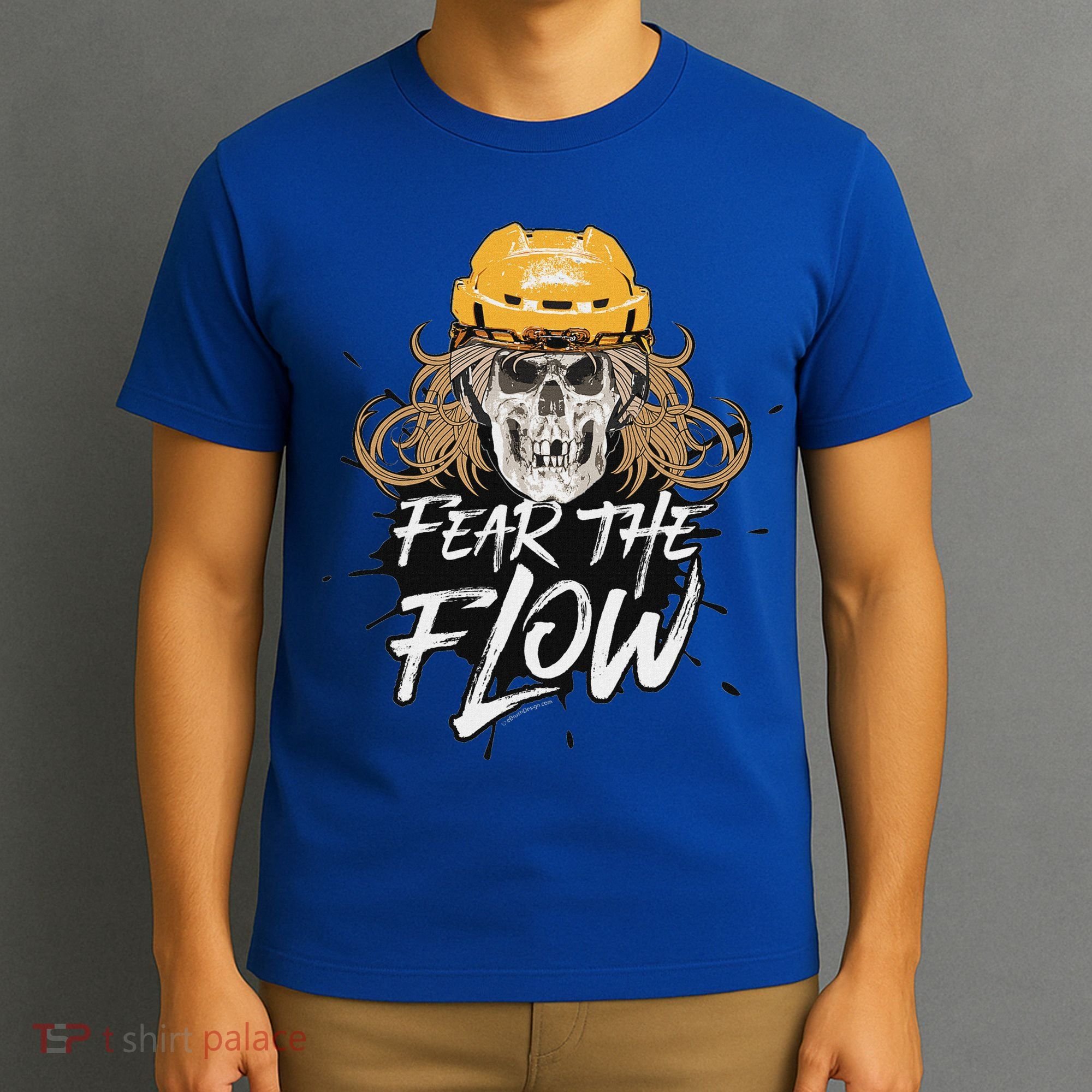 Fear The Flow Funny Hockey Hair T-Shirt