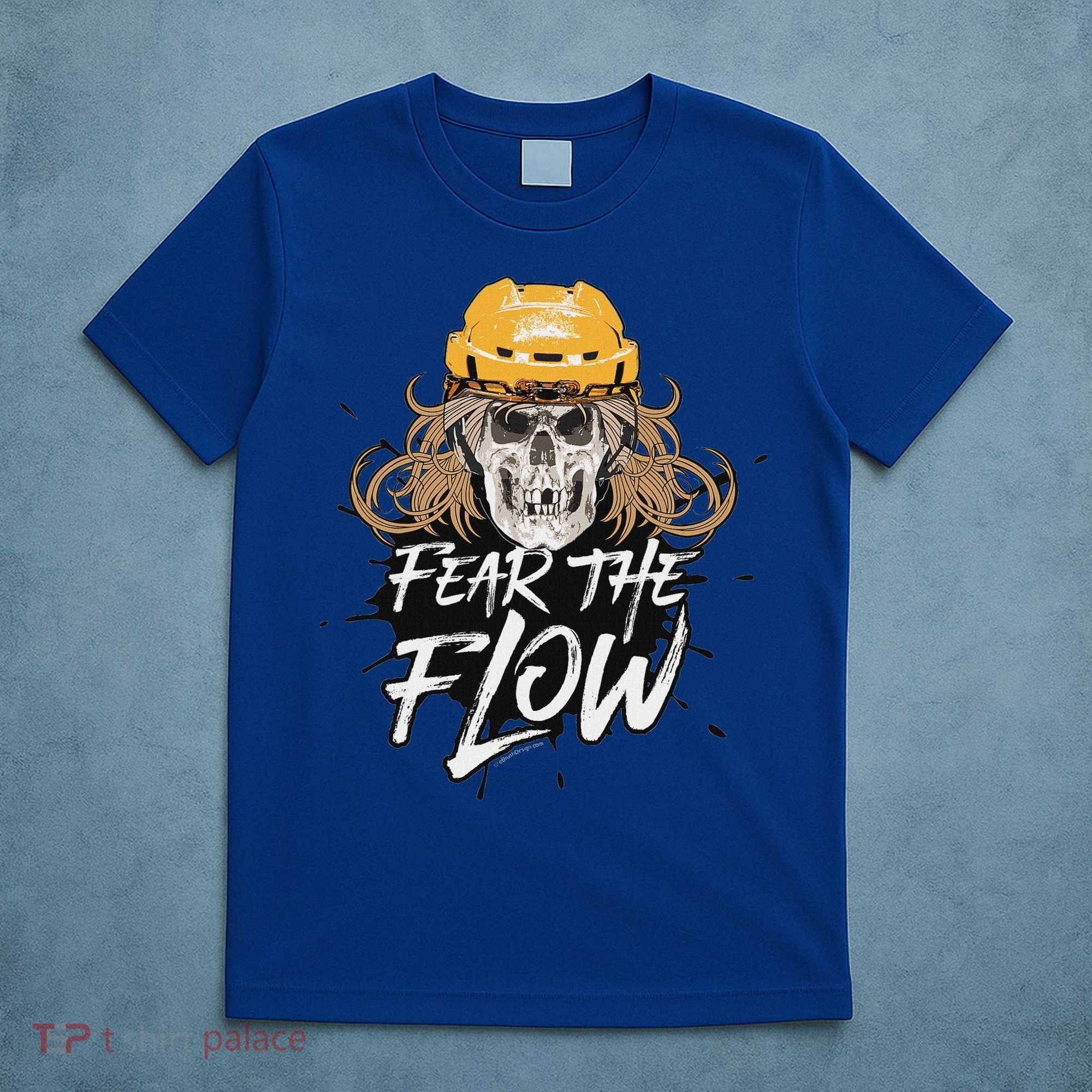 Fear The Flow Funny Hockey Hair T-Shirt