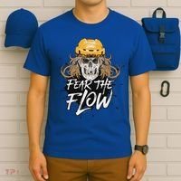 Fear The Flow Funny Hockey Hair T-Shirt thumb 6