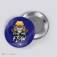 Fear The Flow Funny Hockey Hair Button thumb 0