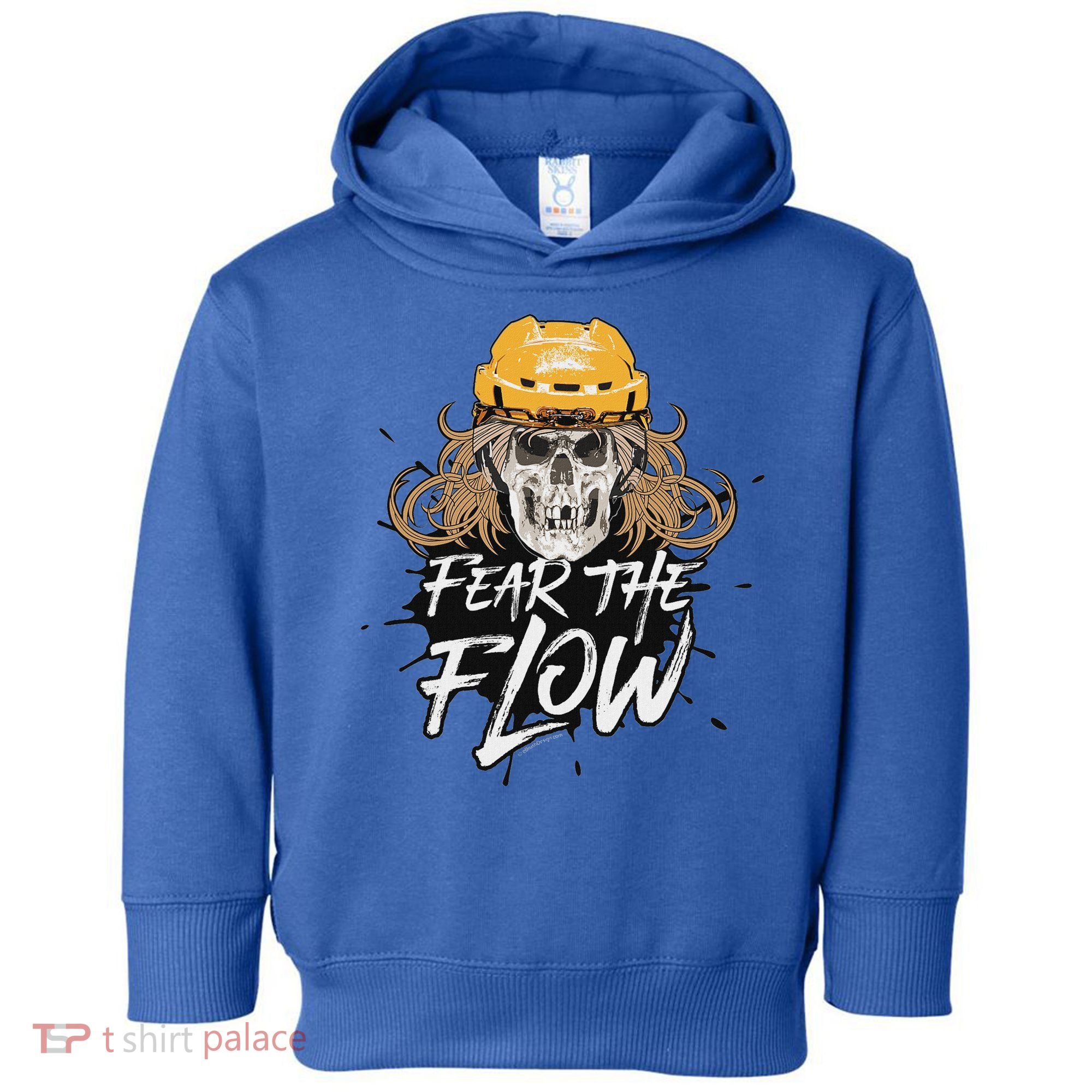 Fear The Flow Funny Hockey Hair Toddler Hoodie