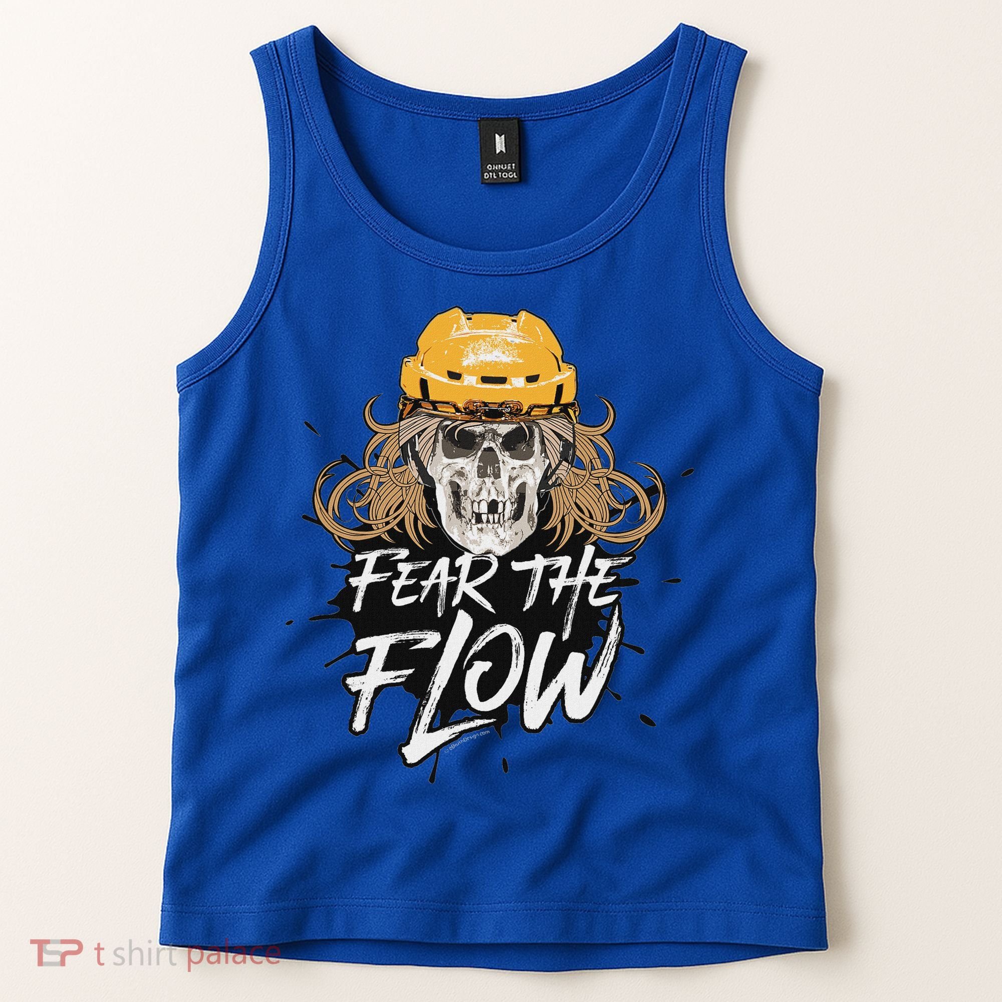 Fear The Flow Funny Hockey Hair Tank Top