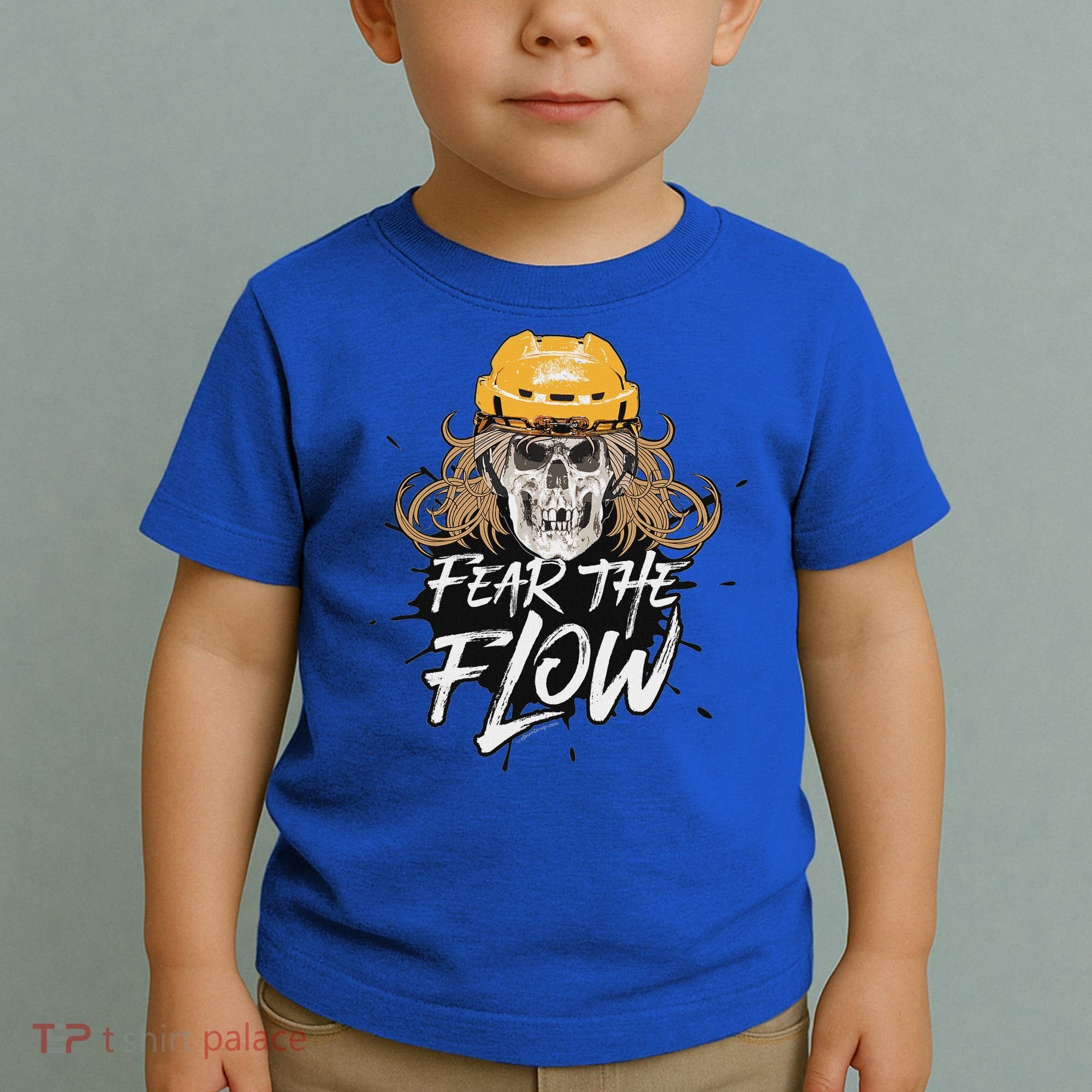 Fear The Flow Funny Hockey Hair Toddler T-Shirt