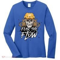 Fear The Flow Funny Hockey Hair Women's Long Sleeve Shirt thumb 0