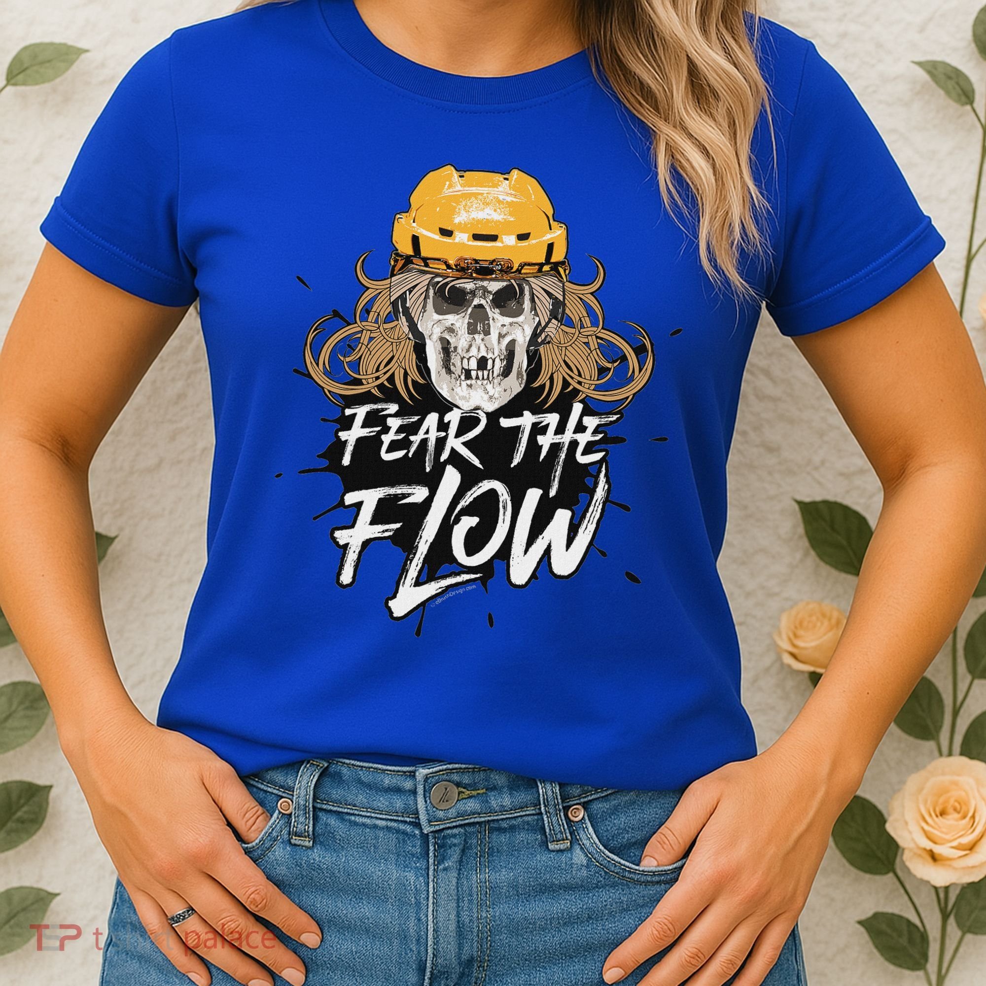 Fear The Flow Funny Hockey Hair Women's T-Shirt