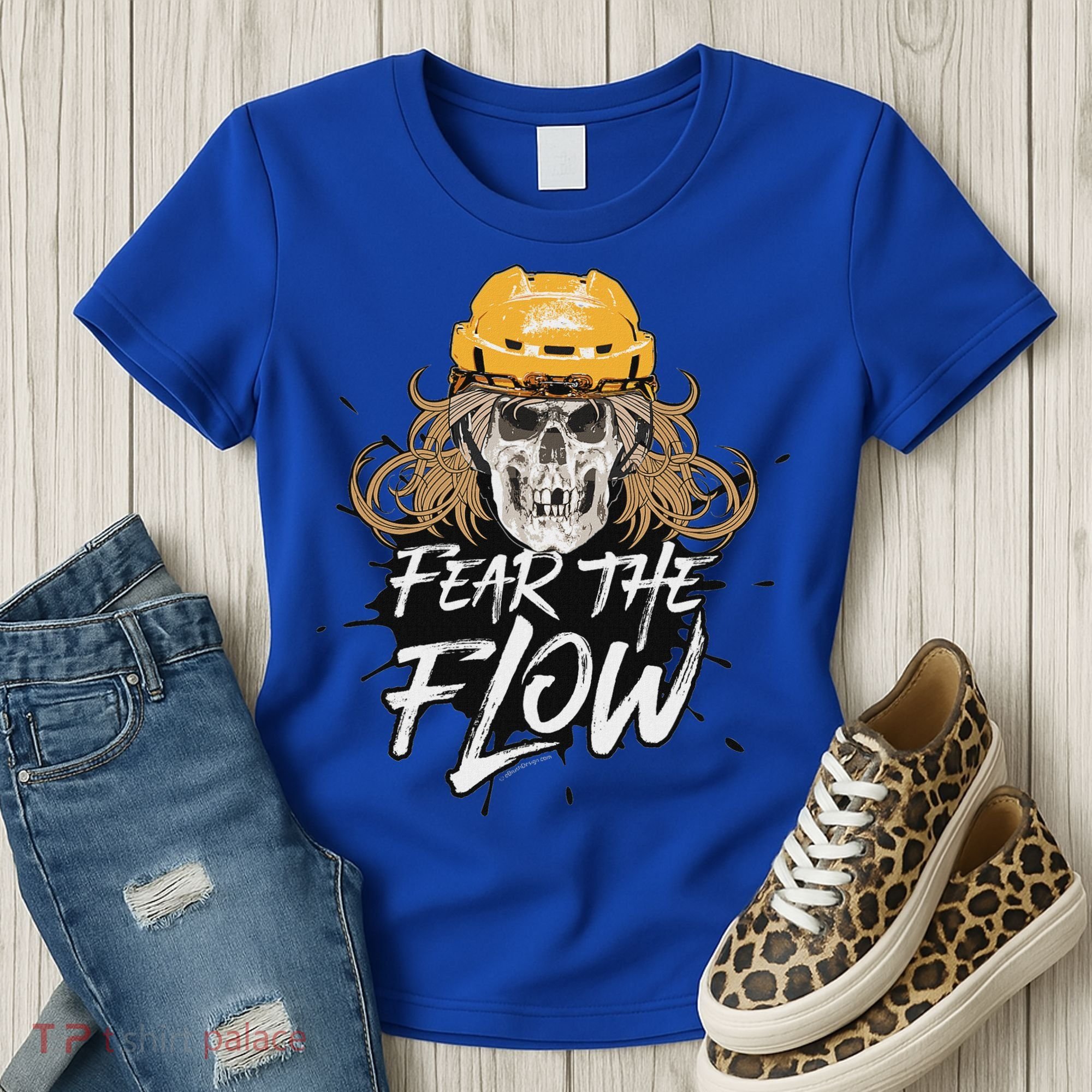 Fear The Flow Funny Hockey Hair Women's T-Shirt