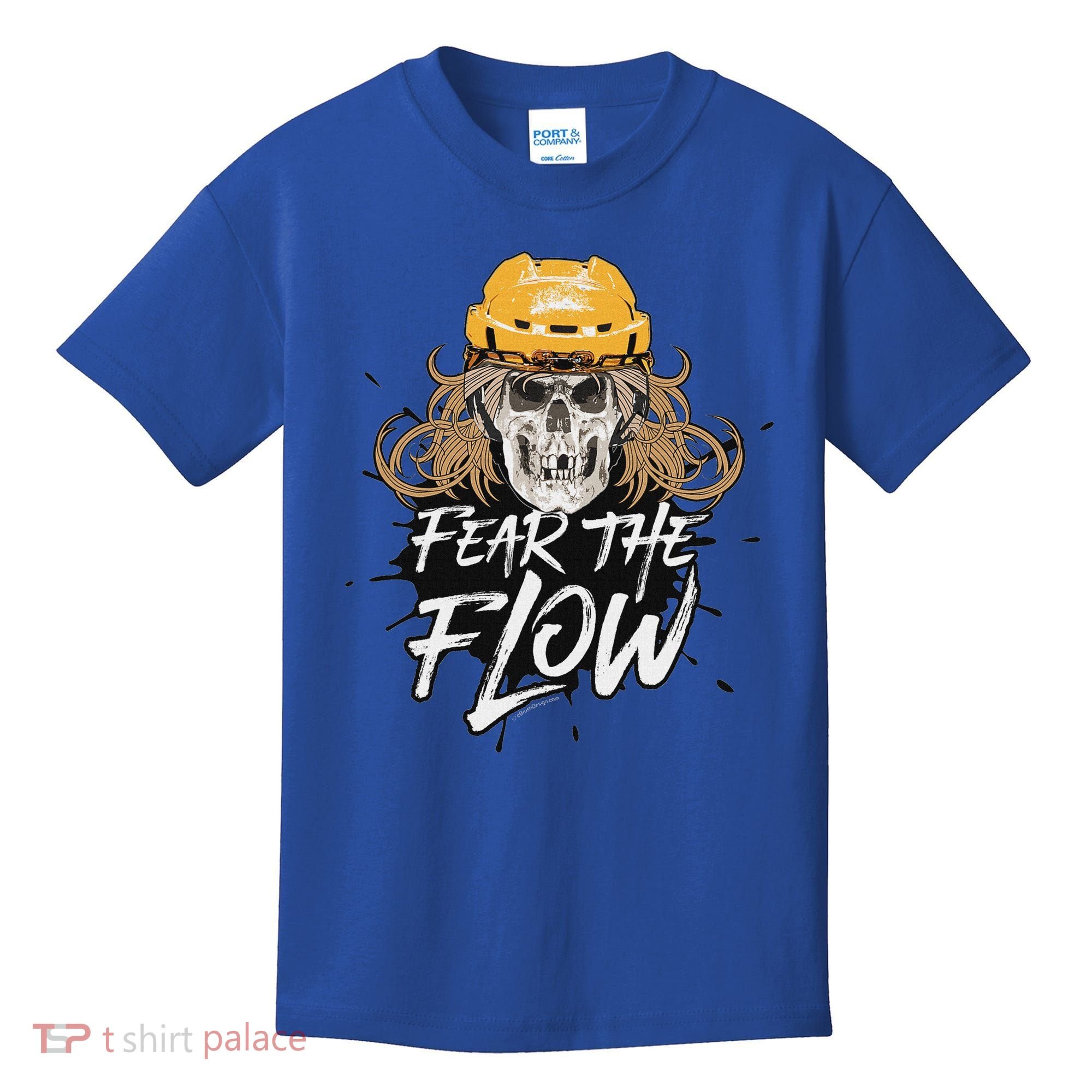 Fear The Flow Funny Hockey Hair Kids T-Shirt