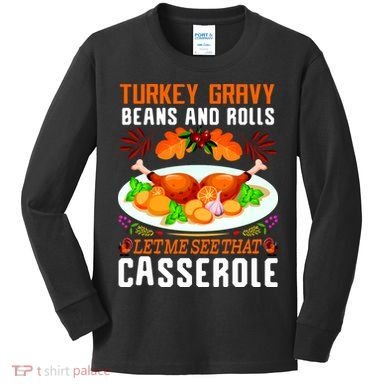 Funny Thanksgiving Food Kids Long Sleeve Shirt