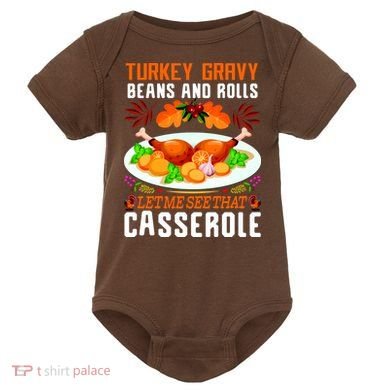 Funny Thanksgiving Food Baby Bodysuit