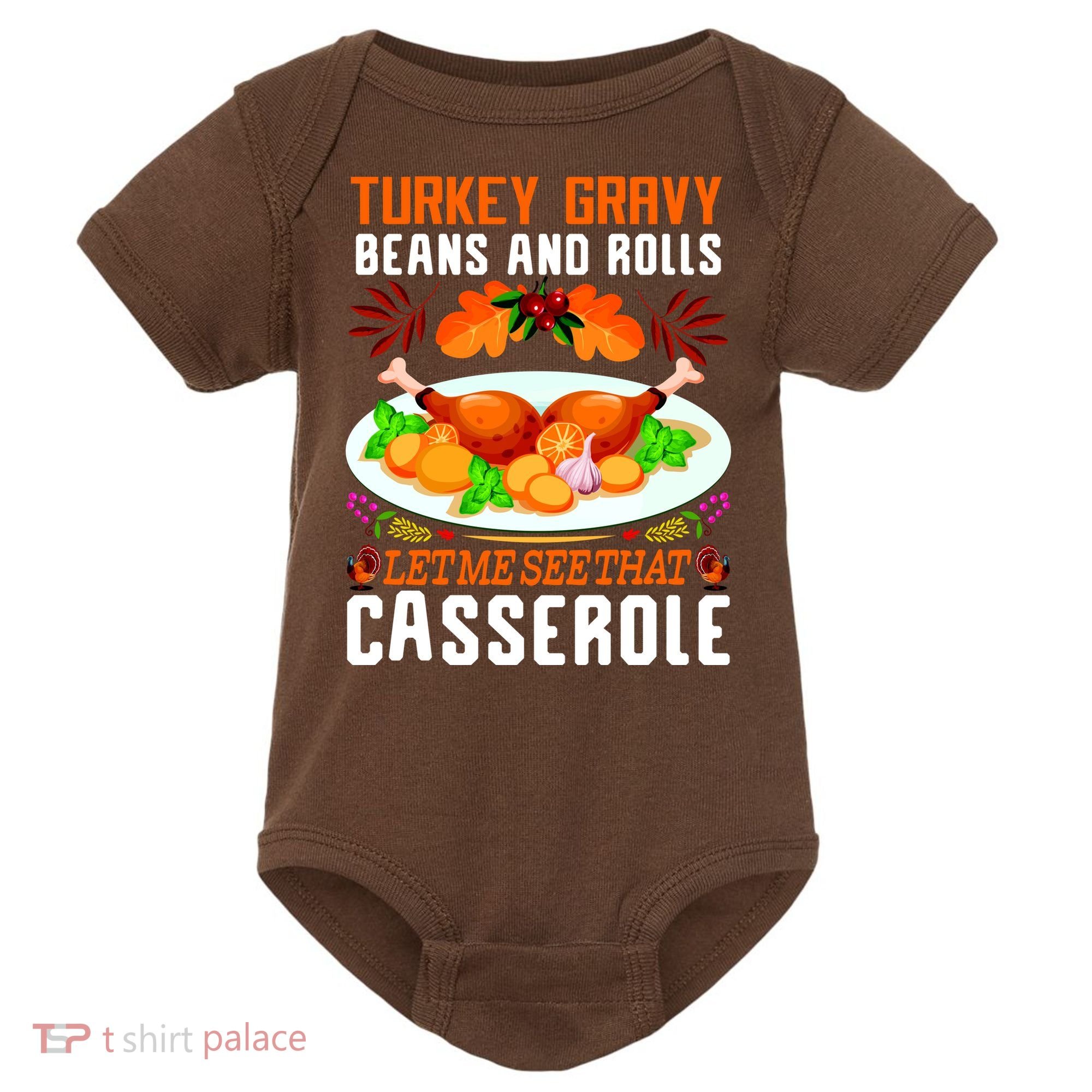 Funny Thanksgiving Food Baby Bodysuit