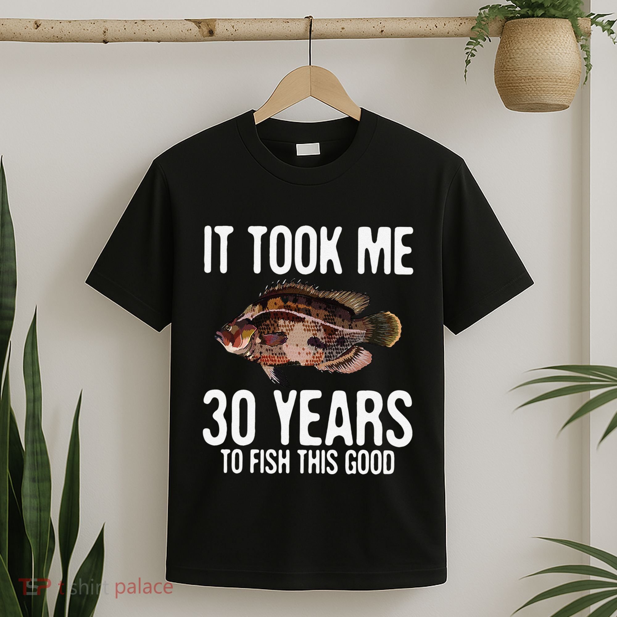 Funny Tripletail Fishing 30th Birthday 30 Years To Fish T-Shirt