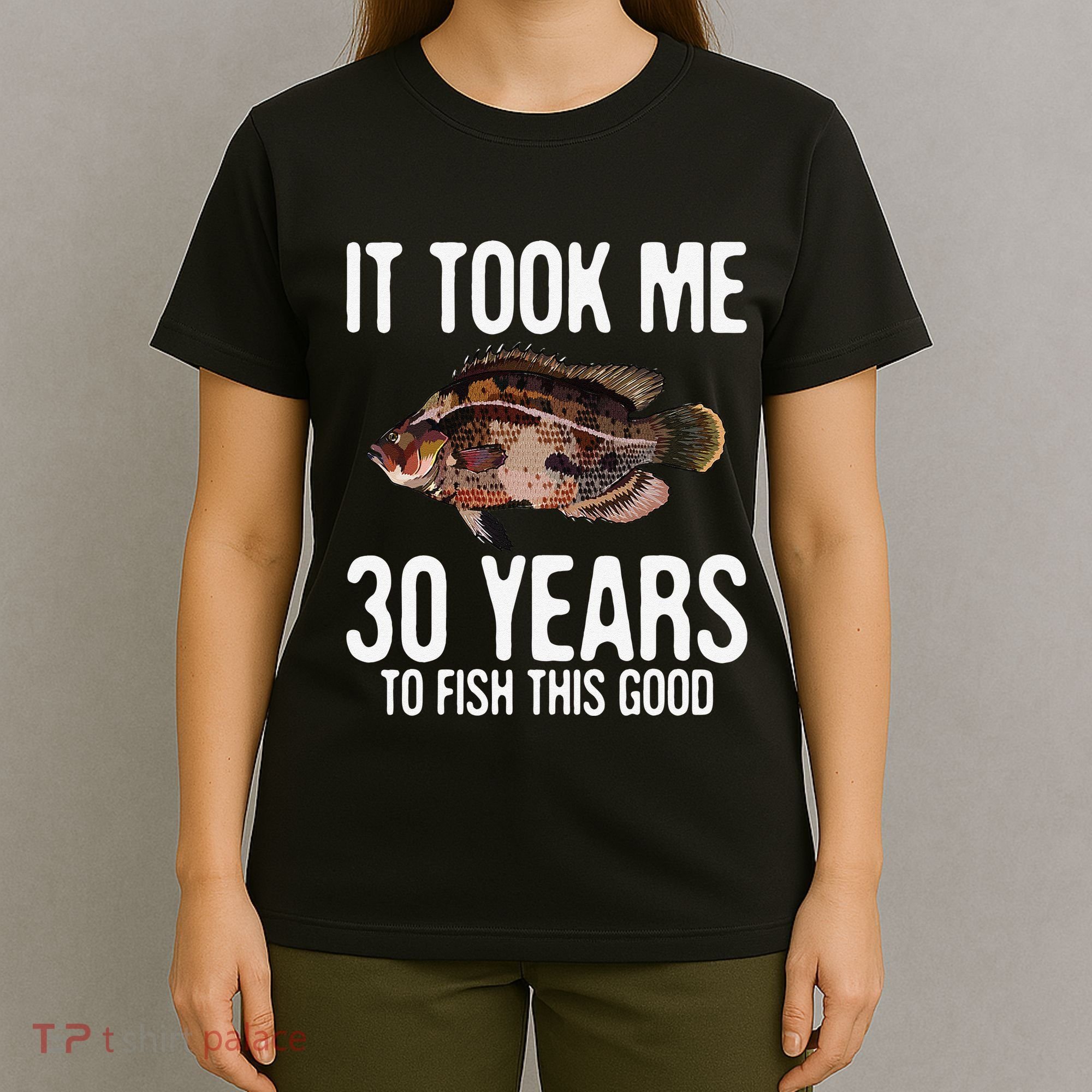 Funny Tripletail Fishing 30th Birthday 30 Years To Fish T-Shirt