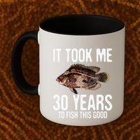 Funny Tripletail Fishing 30th Birthday 30 Years To Fish Coffee Mug thumb 2