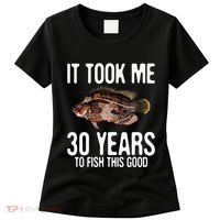 Funny Tripletail Fishing 30th Birthday 30 Years To Fish Women's T-Shirt thumb 0