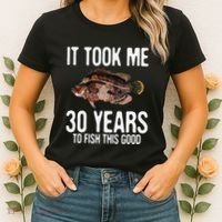 Funny Tripletail Fishing 30th Birthday 30 Years To Fish Women's T-Shirt thumb 2