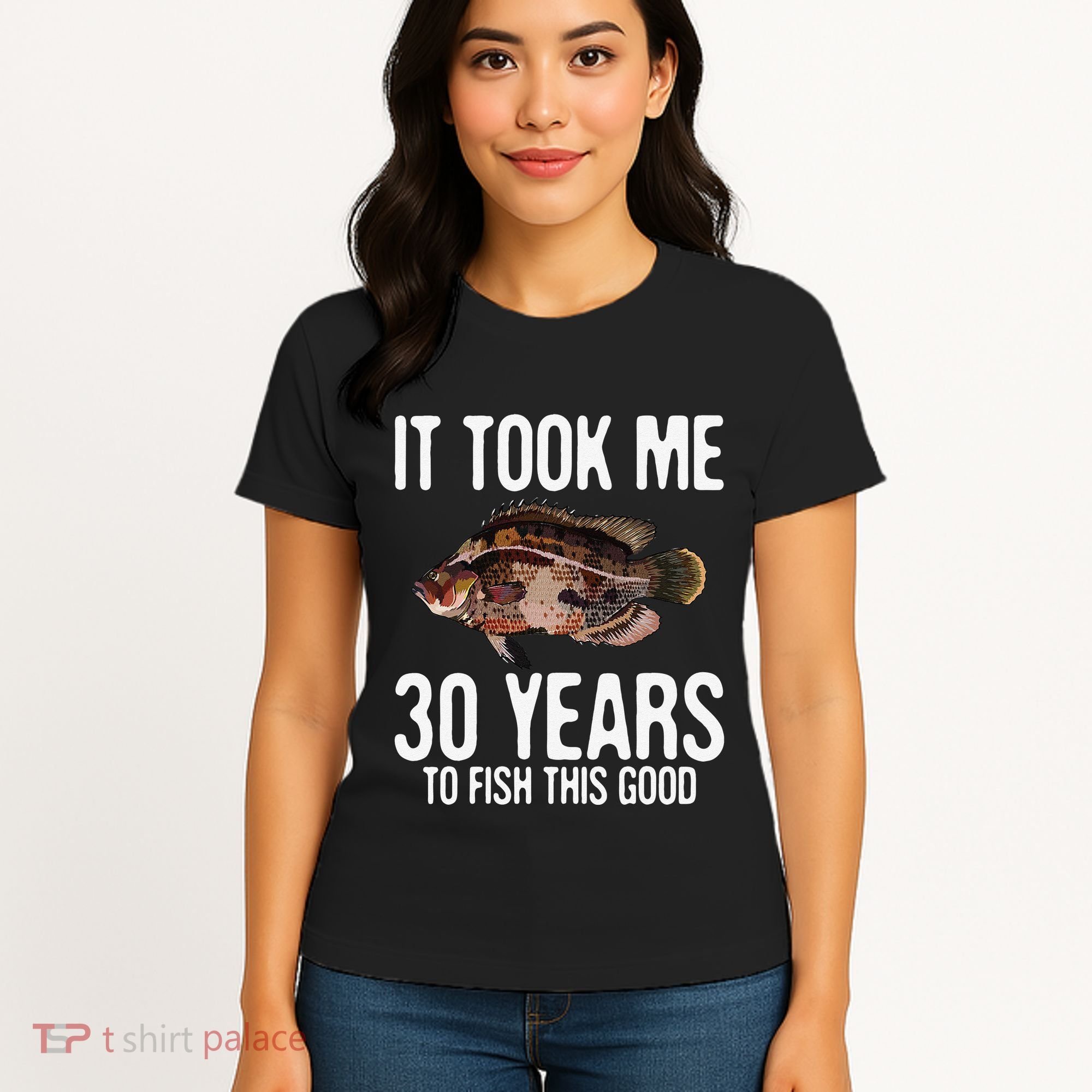 Funny Tripletail Fishing 30th Birthday 30 Years To Fish Women's T-Shirt