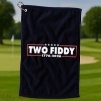 Funny Two Fiddy USA America 250th Anniversary Golf Towel thumb 1