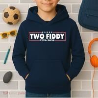 Funny Two Fiddy USA America 250th Anniversary Kids Hoodie thumb 2