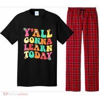 Funny Teacher First Day Of School YAll Gonna Learn Today Pajama Set thumb 0
