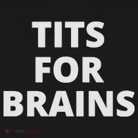 Funny Tits For Brains Sarcasm Saying Feminist Doggie Tank thumb 4