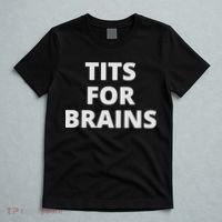 Funny Tits For Brains Sarcasm Saying Feminist T-Shirt thumb 5