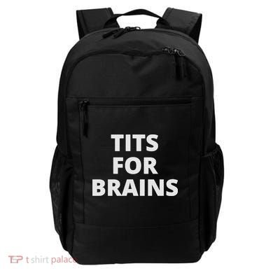 Funny Tits For Brains Sarcasm Saying Feminist Backpack