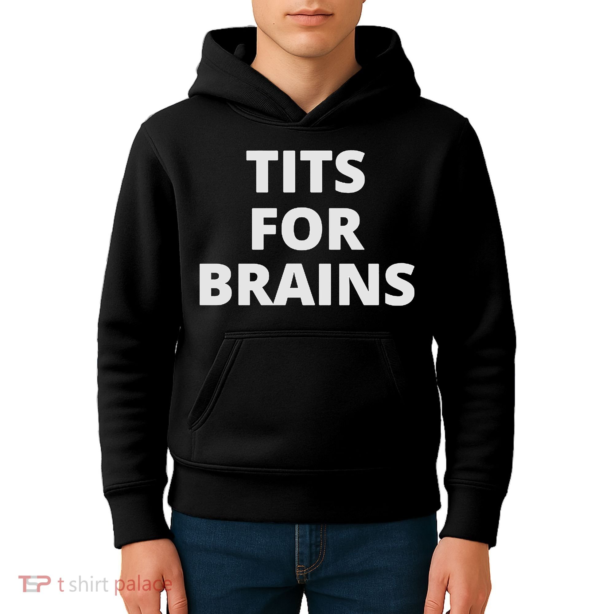 Funny Tits For Brains Sarcasm Saying Feminist Kids Hoodie