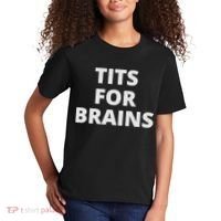 Funny Tits For Brains Sarcasm Saying Feminist Kids T-Shirt thumb 2