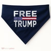Free Trump, Free Donald Trump 2024 USA-Made Doggie Bandana thumb 0