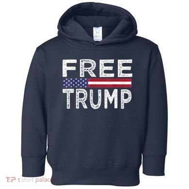 Free Trump, Free Donald Trump 2024 Toddler Hoodie