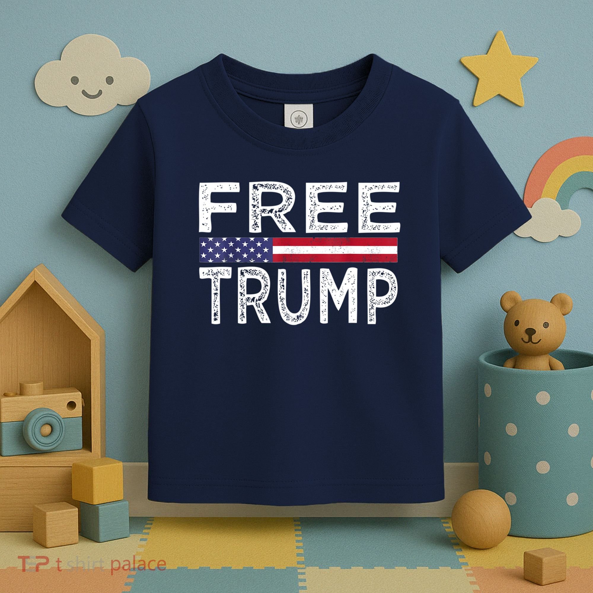 Free Trump, Free Donald Trump 2024 Toddler T-Shirt