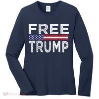Free Trump, Free Donald Trump 2024 Women's Long Sleeve Shirt thumb 0