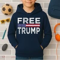 Free Trump, Free Donald Trump 2024 Kids Hoodie thumb 2