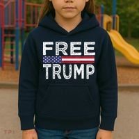 Free Trump, Free Donald Trump 2024 Kids Hoodie thumb 3