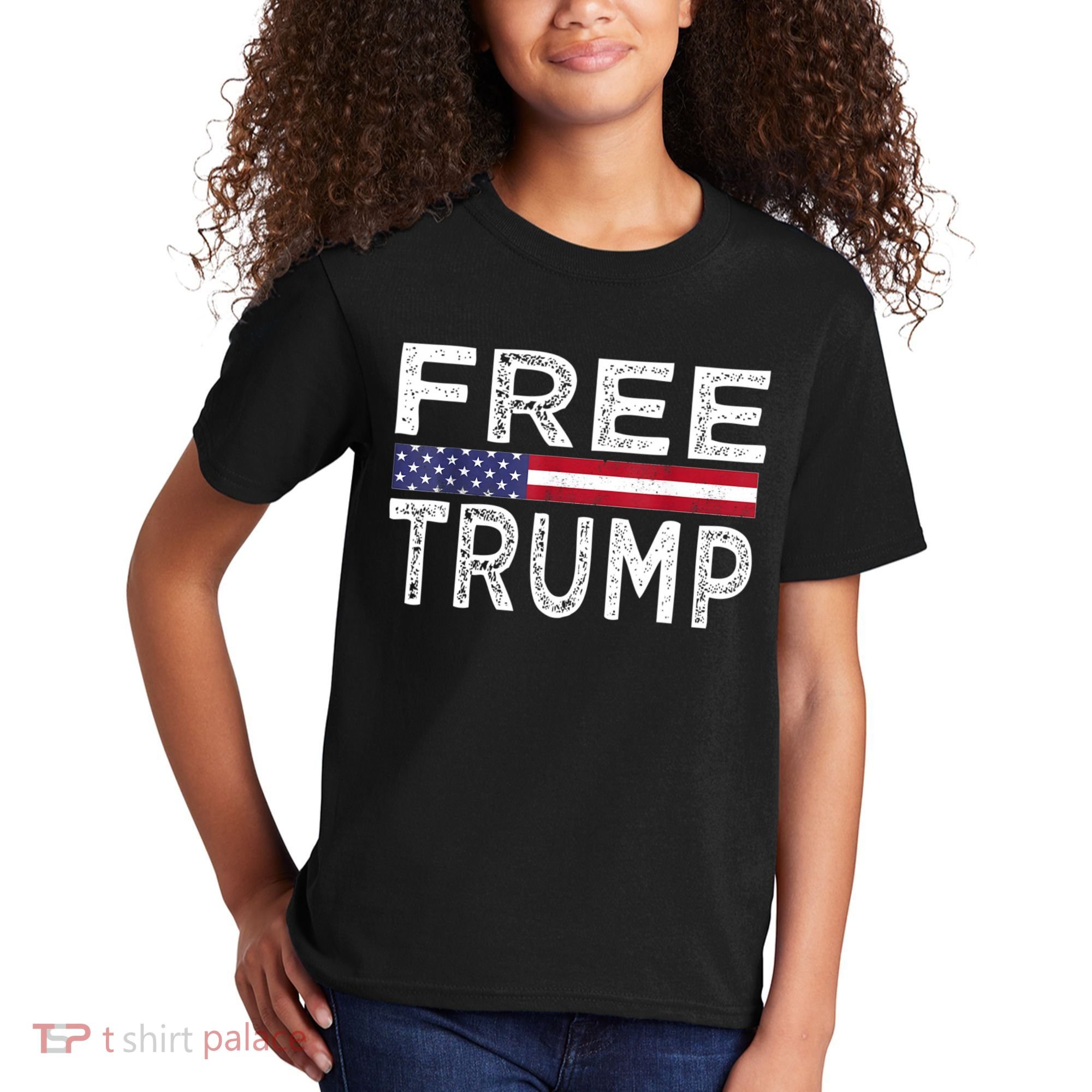 Free Trump, Free Donald Trump 2024 Kids T-Shirt