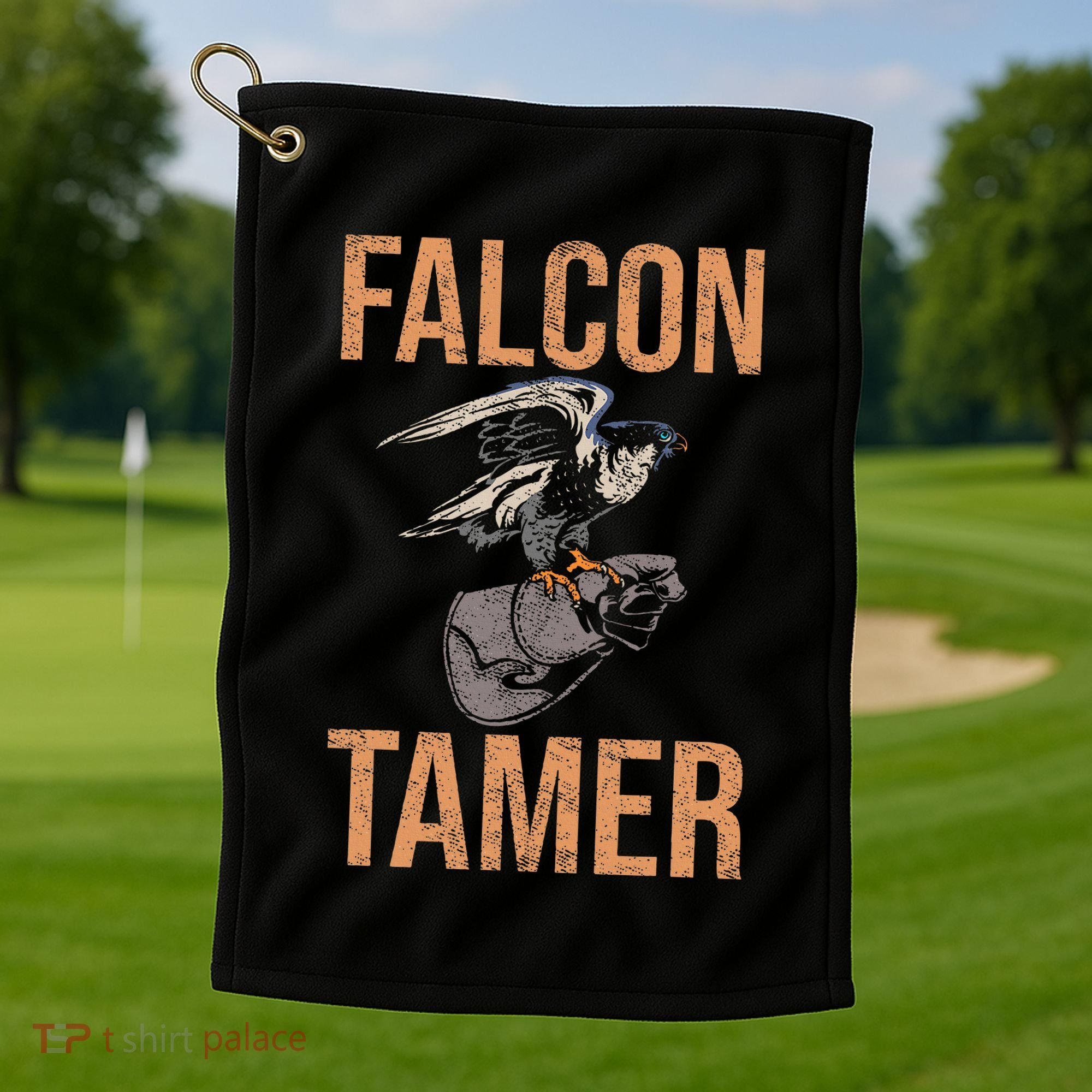 Falcon Tamer Falconry Trainer Hawker Ornithology Falconry Golf Towel