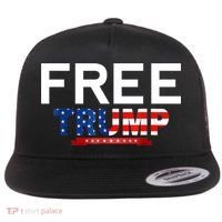 Free Trump, Free Donald Trump 2024 Flat Bill Trucker Hat thumb 0