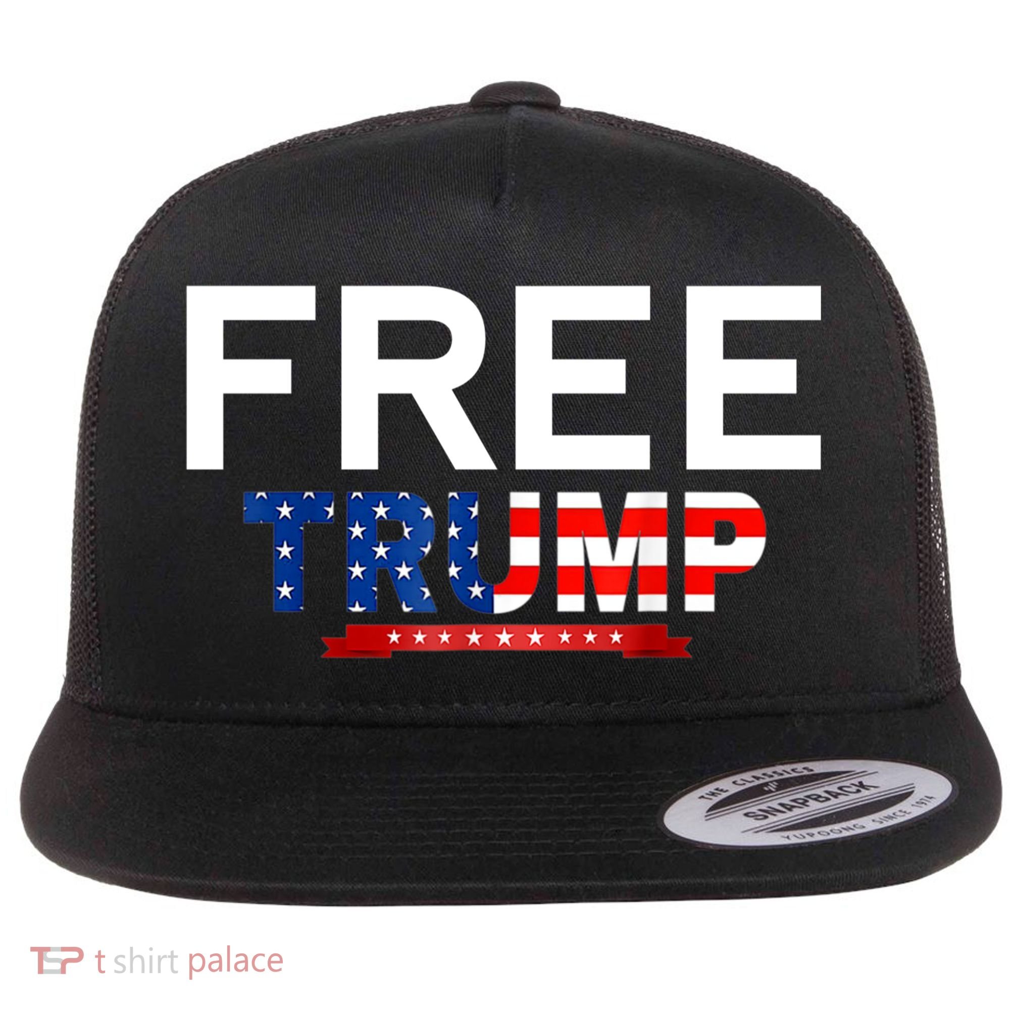Free Trump, Free Donald Trump 2024 Flat Bill Trucker Hat