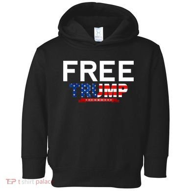Free Trump, Free Donald Trump 2024 Toddler Hoodie
