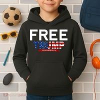 Free Trump, Free Donald Trump 2024 Kids Hoodie thumb 2