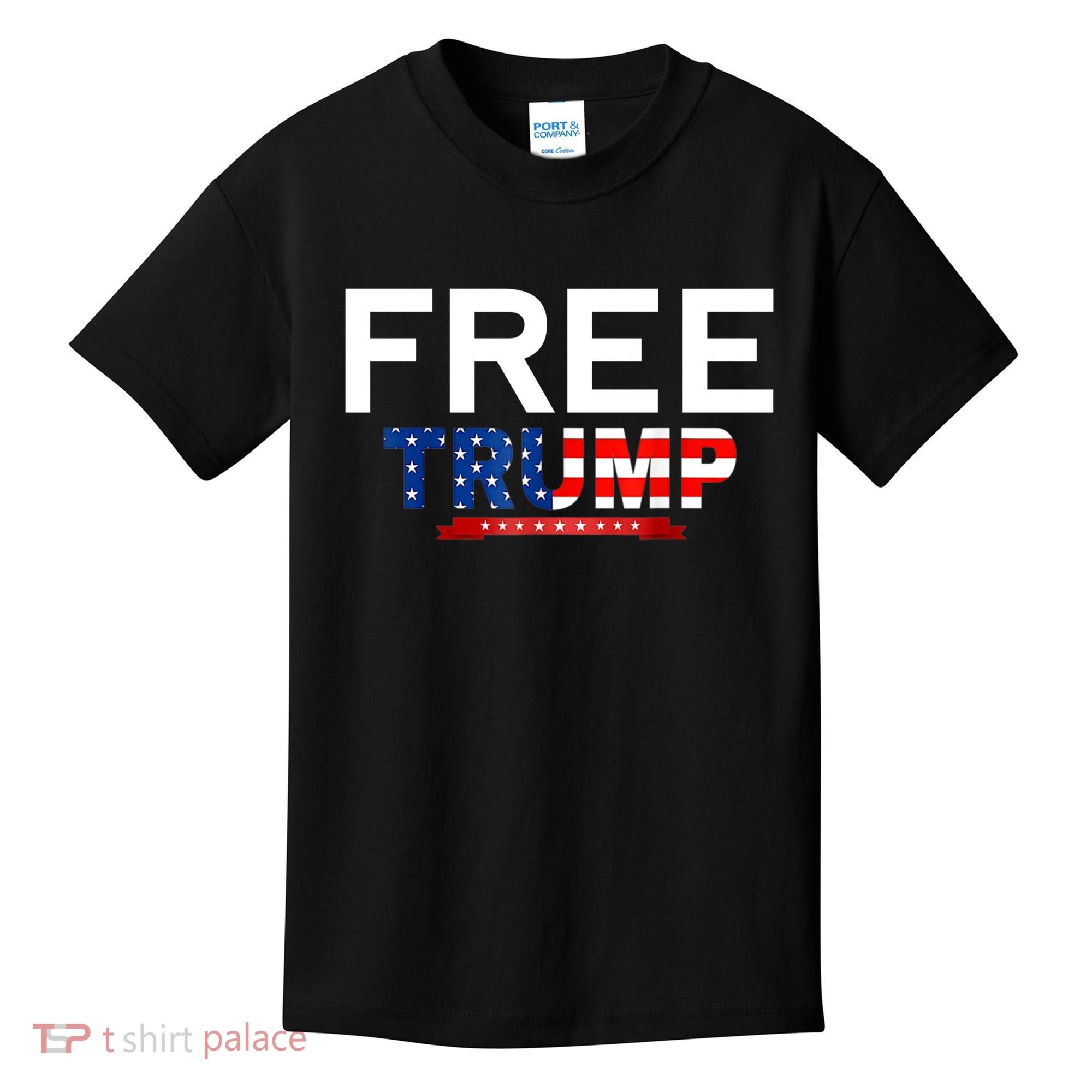 Free Trump, Free Donald Trump 2024 Kids T-Shirt