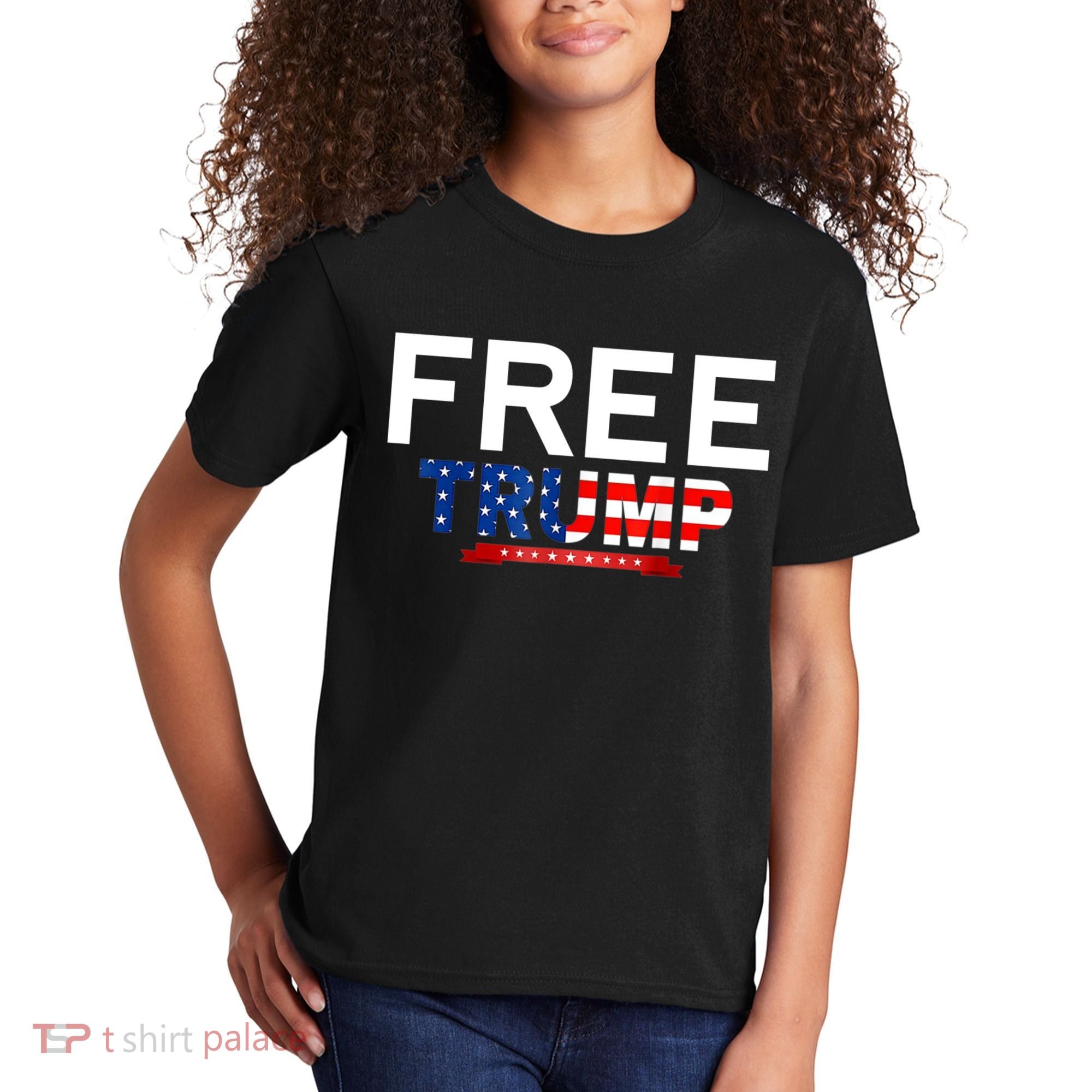 Free Trump, Free Donald Trump 2024 Kids T-Shirt