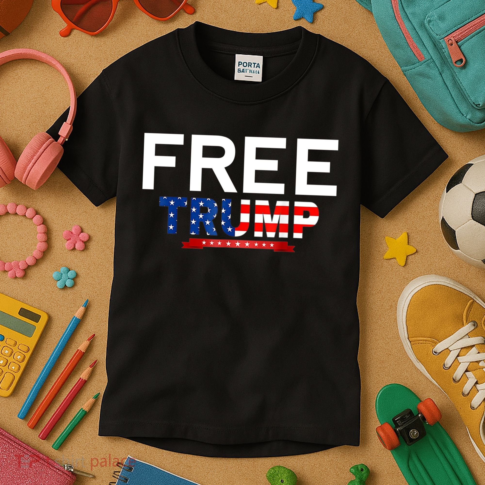 Free Trump, Free Donald Trump 2024 Kids T-Shirt