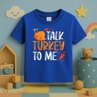 Funny Thanksgiving Feast Joke Talk Turkey To Me Gift Toddler T-Shirt thumb 3