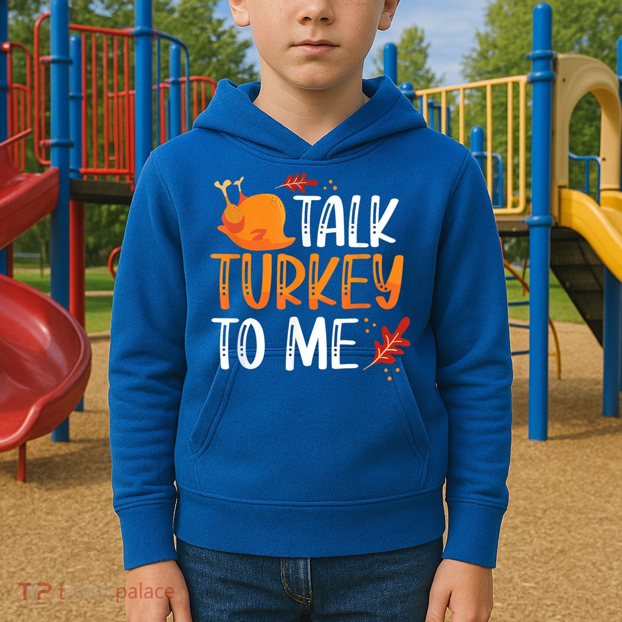 Funny Thanksgiving Feast Joke Talk Turkey To Me Gift Kids Hoodie