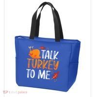 Funny Thanksgiving Feast Joke Talk Turkey To Me Gift Tote Bag thumb 3