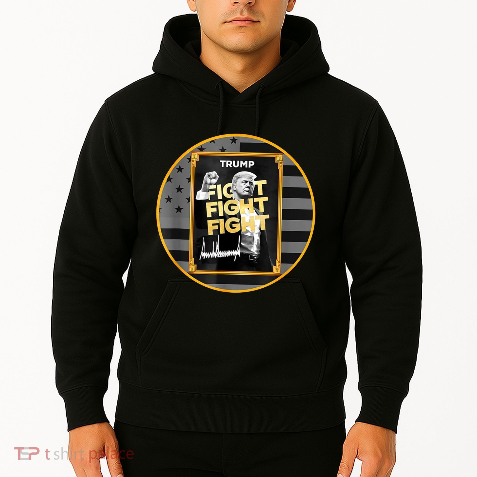 Funny Trump Fight Meme Coin Crypto President Hoodie