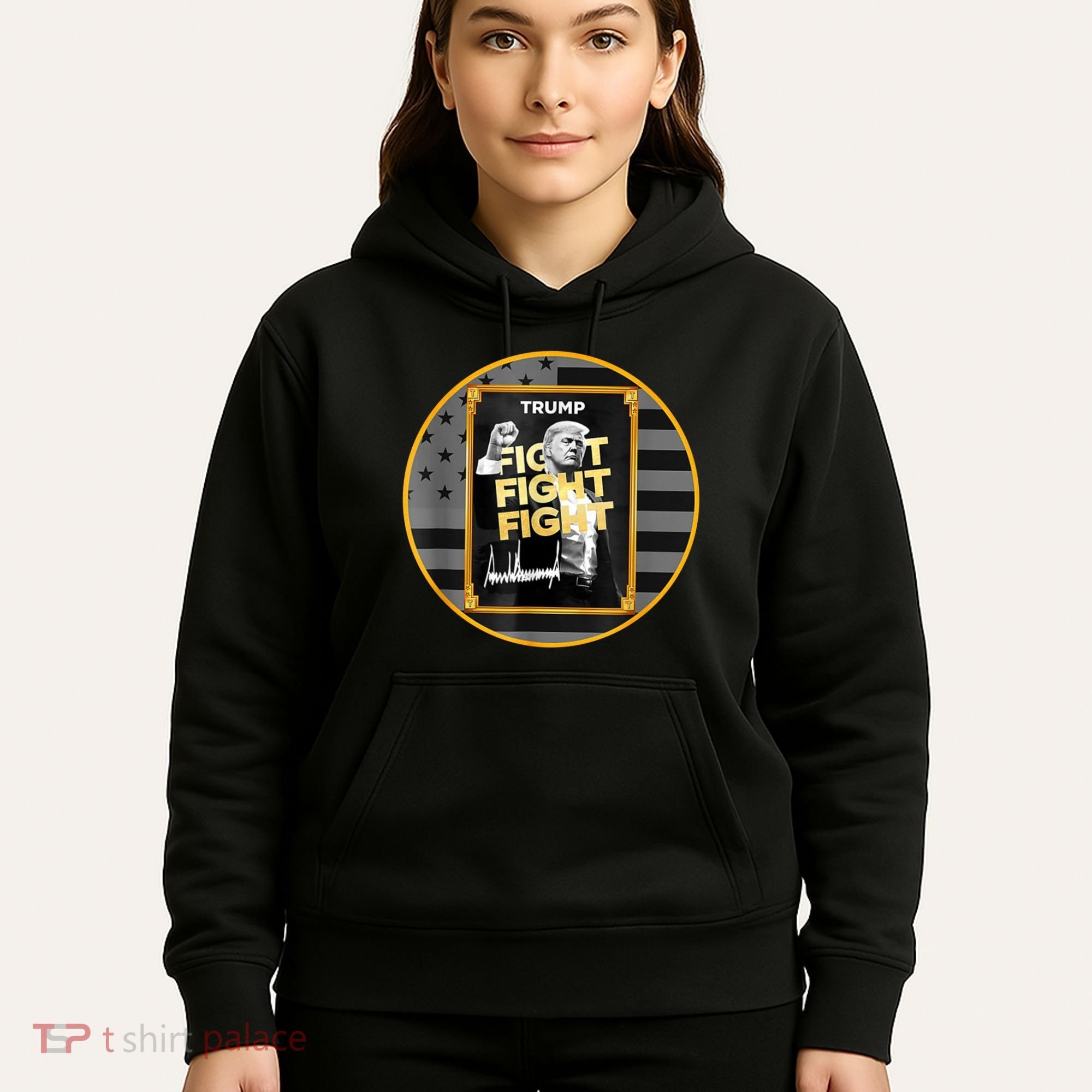 Funny Trump Fight Meme Coin Crypto President Hoodie