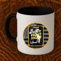 Funny Trump Fight Meme Coin Crypto President Coffee Mug thumb 2